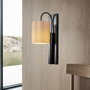 Opviq Baston - 3461 Lámpara de pared Negro y Crema
